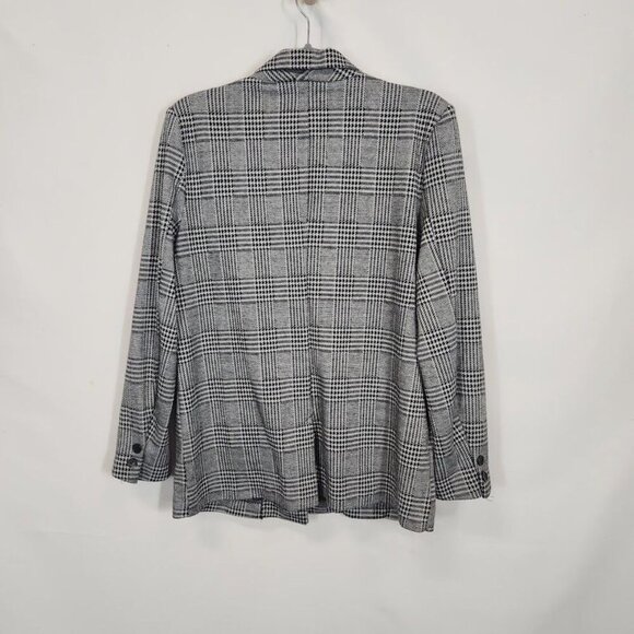 Love‎ Tree Glen Plaid Knit Blazer in Black and Gray - Size Medium - Picture 4 of 7